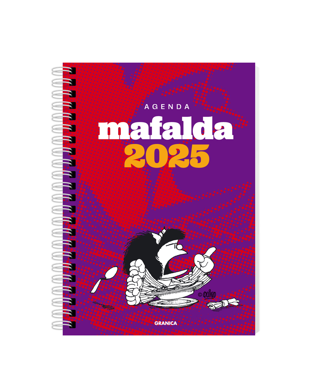 Mafalda 2025, Agenda Para La Mujer Anillada Violeta - Gris